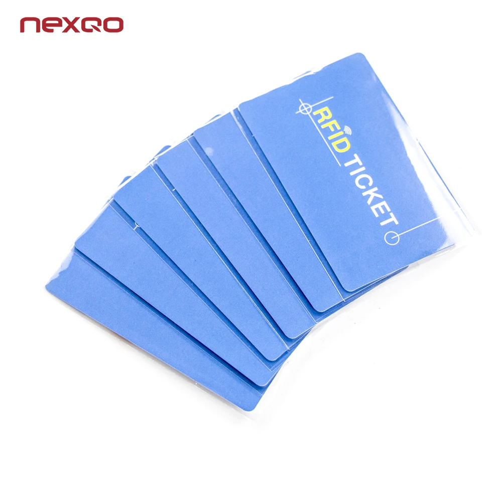 Nexqo fanfold RFID paper/PVC ticket with barcode