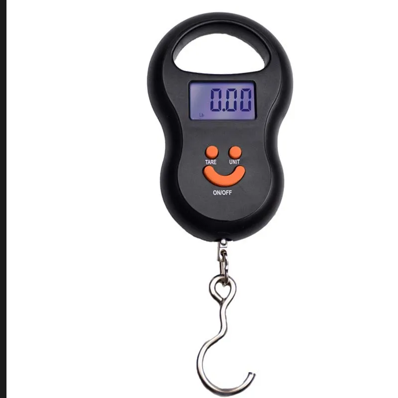 Mini Electronic Scale Portable 50kg Hanging Scale Digital Pocket Key Chain Weight Hook Kitchen Food Weight Gauge Measuring Tools
