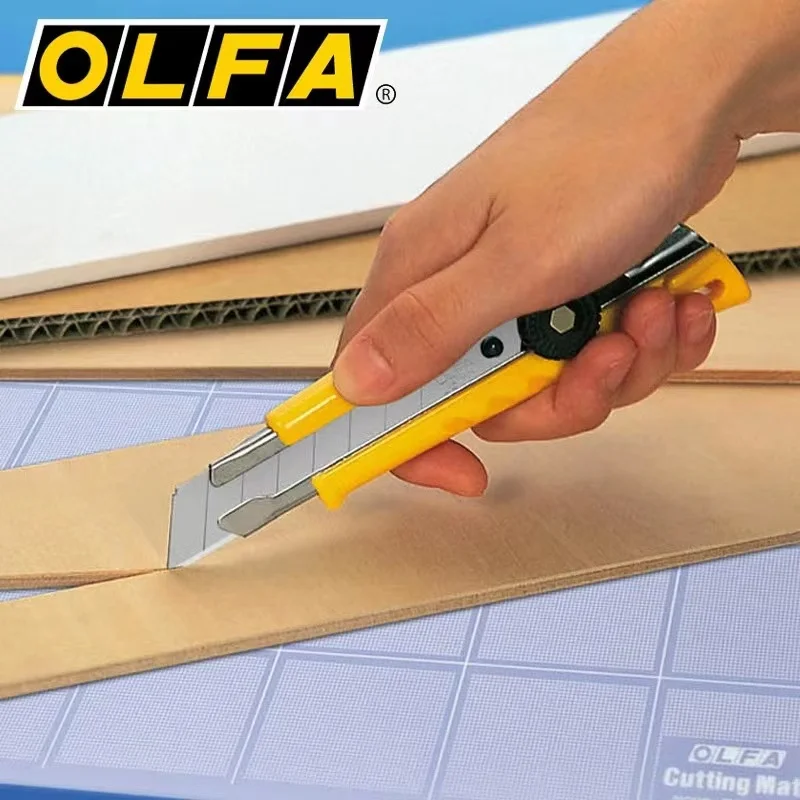 OLFA 18mm Heavy-Duty Utility Knife (L-2) - Multi-Purpose Custom Cutting Depth Precision Knife