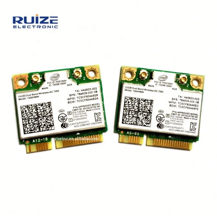 AC карты Dual Band Wireless-AC7260 7260HMW 7260AC 7260hmwac 867 Мбит/с + BT4.0 Половина Mini PCI-e беспроводная