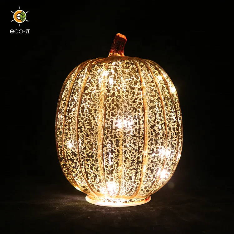 Crystal Pumpkin Halloween Decoration Battery Powered Glass pumpkin holiday light