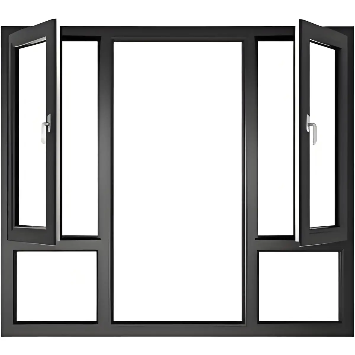 Customized Modern Double Glazed Aluminum Windows Doors Energy Efficient Soundproof Swing Steel Stainless Steel Broken Bridge
