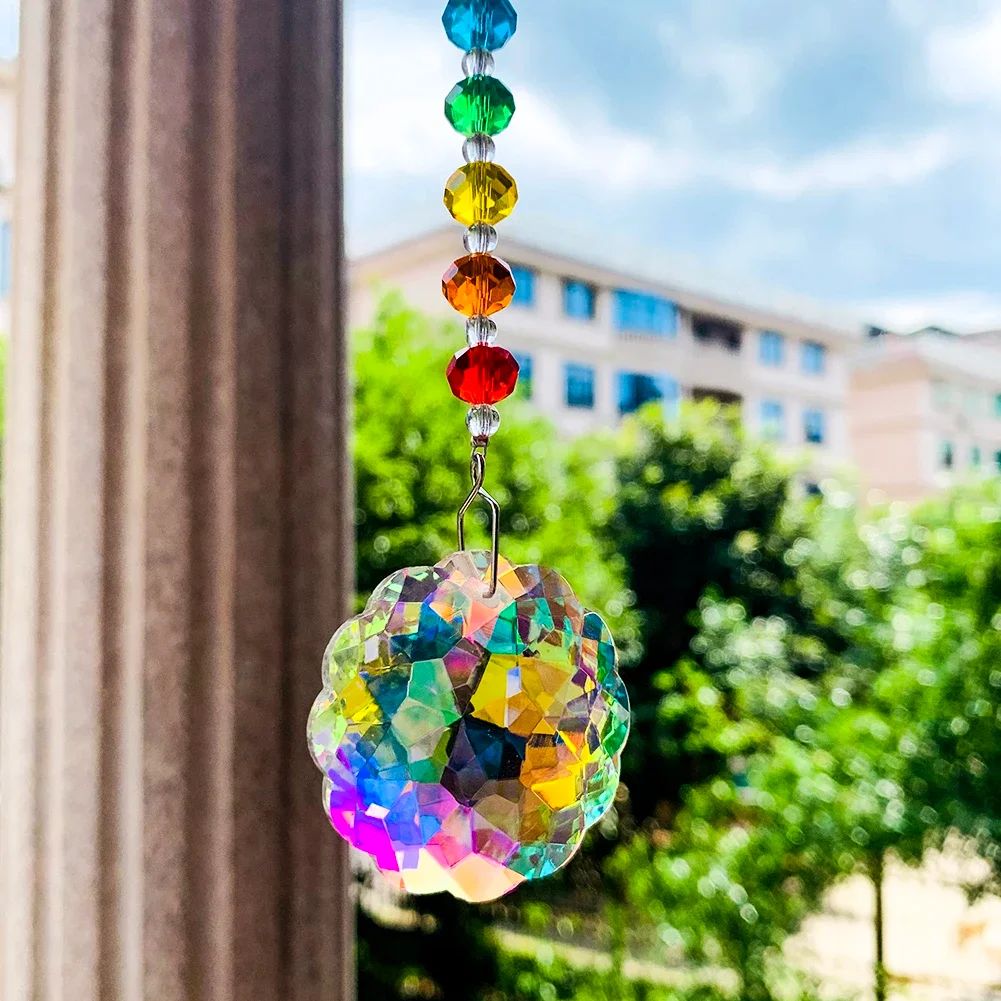 Гирлянда с радужными кристаллами