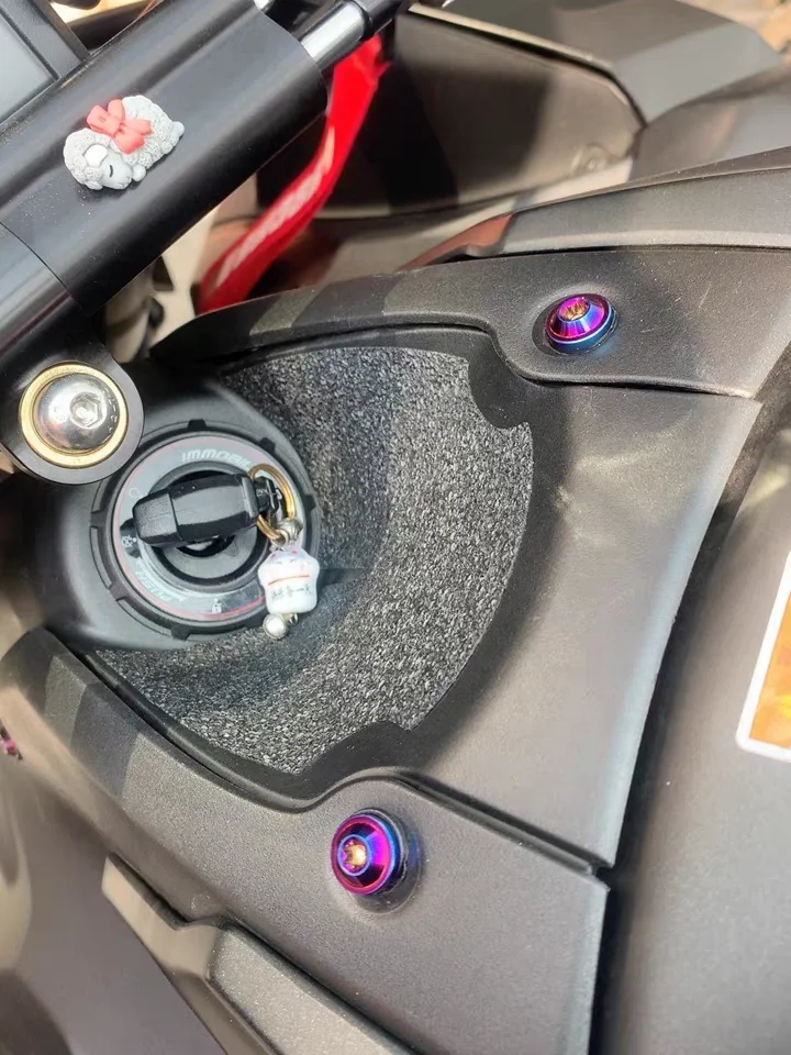 M10 X10/15/20/25/30/35mm Titanium Disc Head Bolts  for Motorcycles Car Wheel Tire