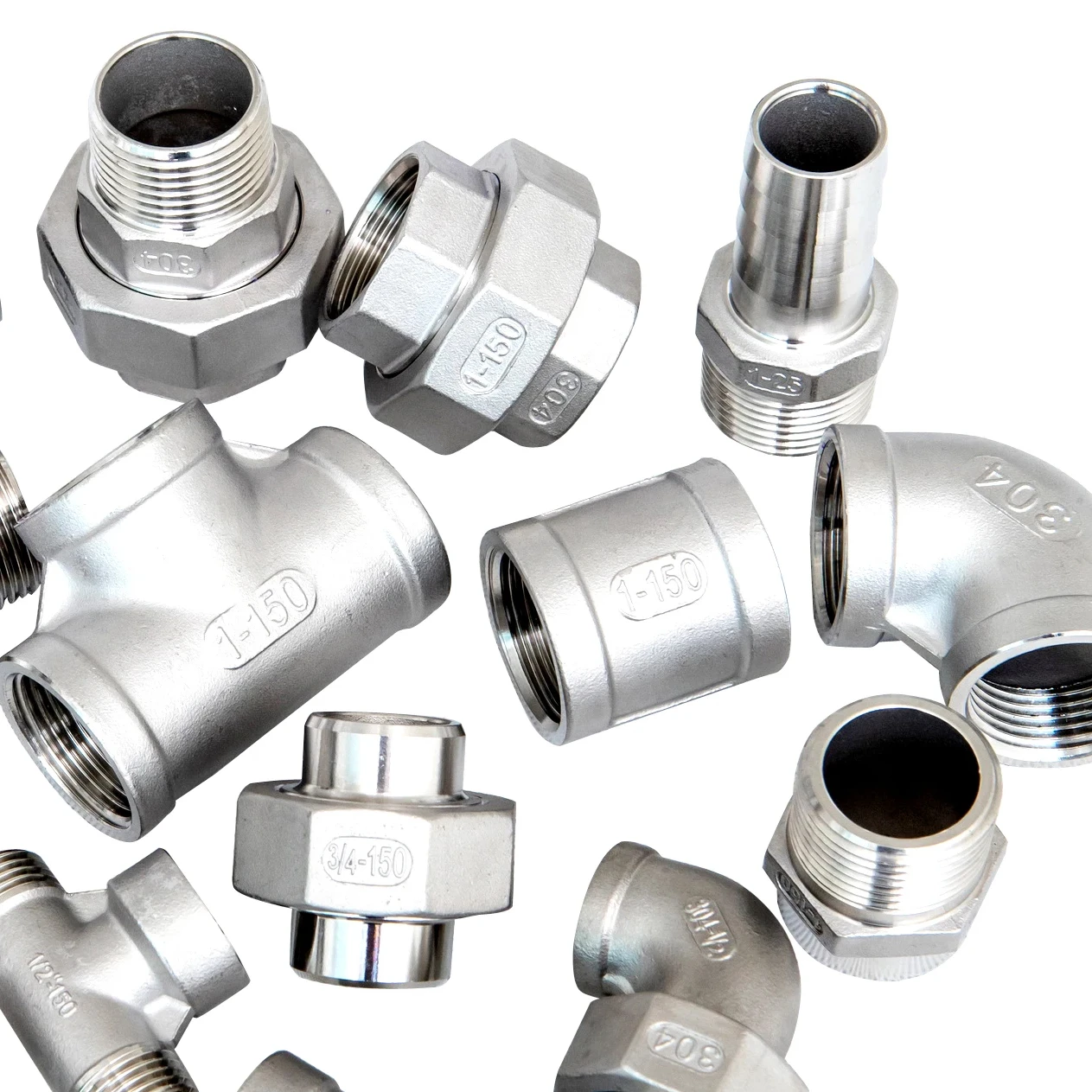 1/8 3/4 BSPT BSPP NPT Male Thread Pneumatic Push In Air Pipe Tube Fittings Stainless Steel Pneumatic Air Fittings