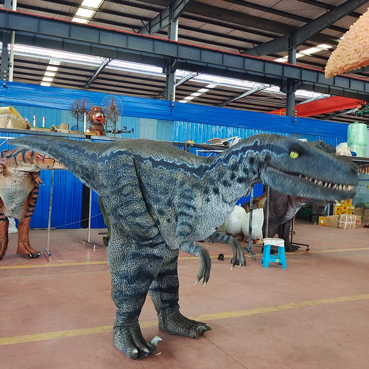 Lifelike Adult Real Dinosaur Suit Jurassic World Realistic Walking Dinosaur Costume for sale