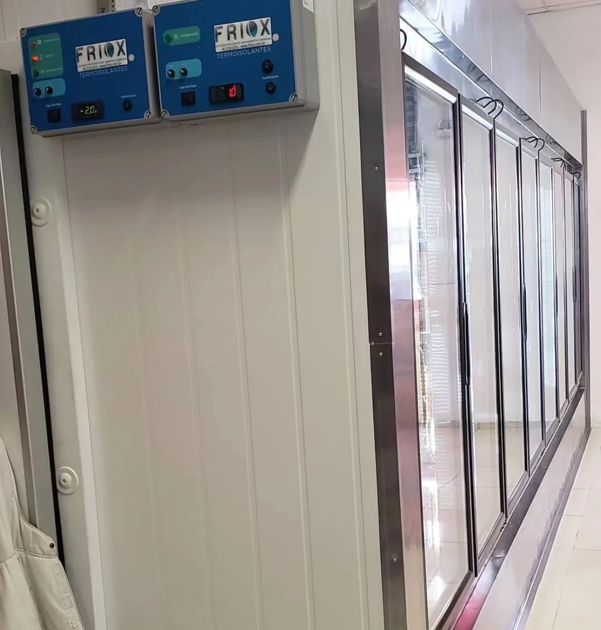 Walk in Cooler Freezer Cold Room panel and glass door with shelf