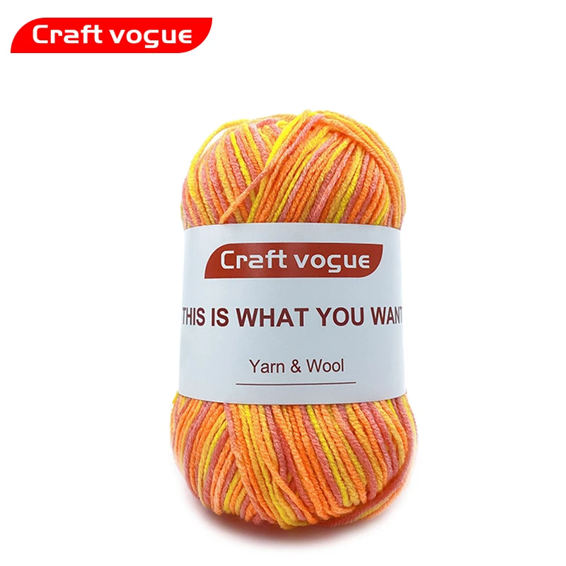 Craft Vogue  Wholesale hot sell Soft Worsted hand knitting Baby Yarn 50g  milk cotton yarn for crochet