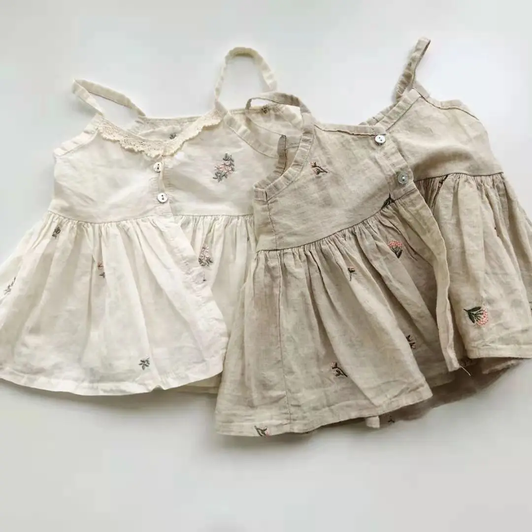 Drop shipping fancy casual little kids dress summer floral 2 year old girl dress