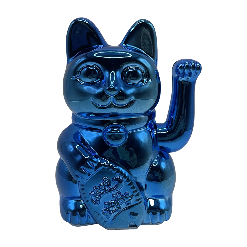 German hot style wave fortune cat can be customized color size plastic feng shui cat