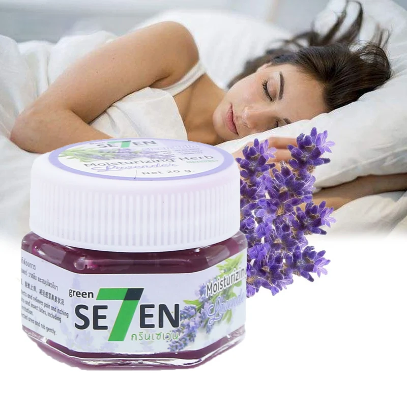 20g Thai Lavender Cream Ointment Headache Dizziness Mosquito Bites Antipruritic Essential Balm Cream for Improve Sleep Body Care