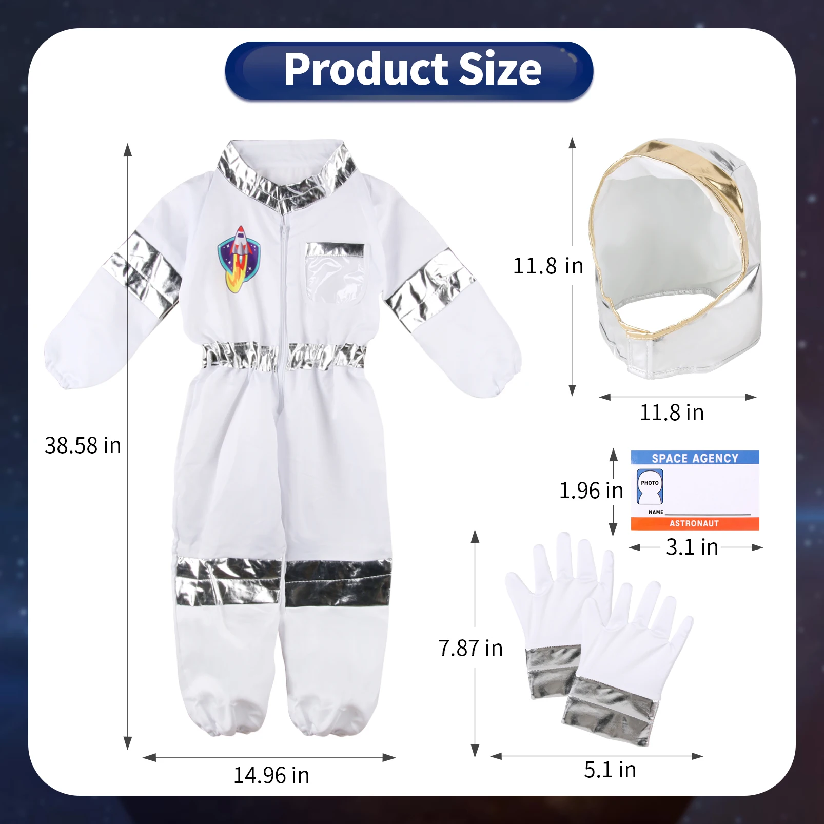 Set Astronaut Space Costume Product astronaut costume for kids Kid Pretend Dress Up Role Play