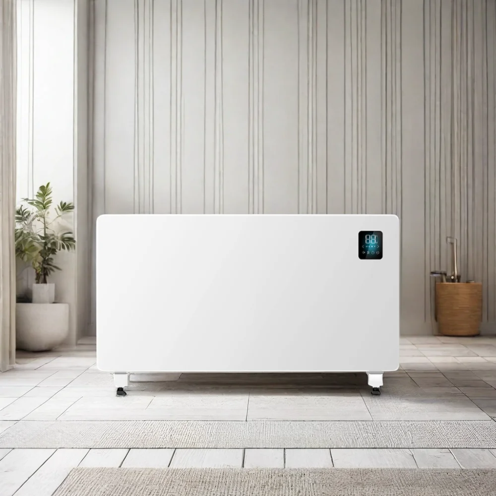 1500W Smart WiFi Convector Heater Portable Electric Metal Panel Heater with Remote Controller CE/CB/EM Certified for UK Plug