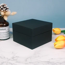 Luxury Black PU Leather Watch Display Box Custom Design Your Own Leatherette Watch Storage Gift Box with Replaceable Insert