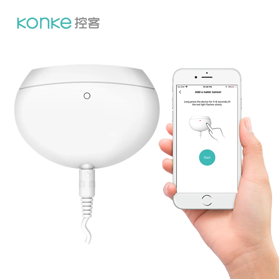 zigbee water sensor smart home iot water leak detector wireless alarm system