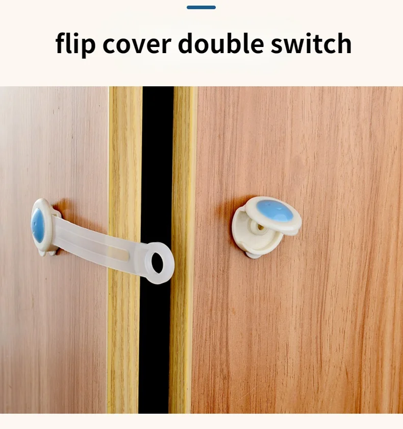 Cute smile safety lock baby child safe care plastic double door cabinet lock for window child locks kids protection