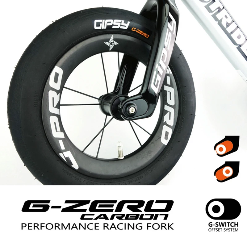 Gipsy G-ZERO углеродного волокна аэродинамический дизайн полный ЧПУ сплав адаптеры Super Light 12 дюймов детский велосипед мини велосипедная передняя вилка