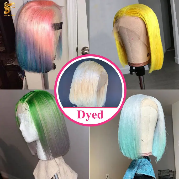 Qingdao Hair Factory Wholesale 3/4 Ombre Lace wig,613/Grey Ombre Color Lace Front Wig Human Hair,Blonde Ombre Human Hair Bob Wig