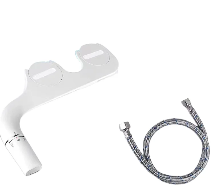 New arrival Slim and Thin Dual Nozzles Toilet Bidet Attachment Self-Cleaning Nozzle Manual Bidet