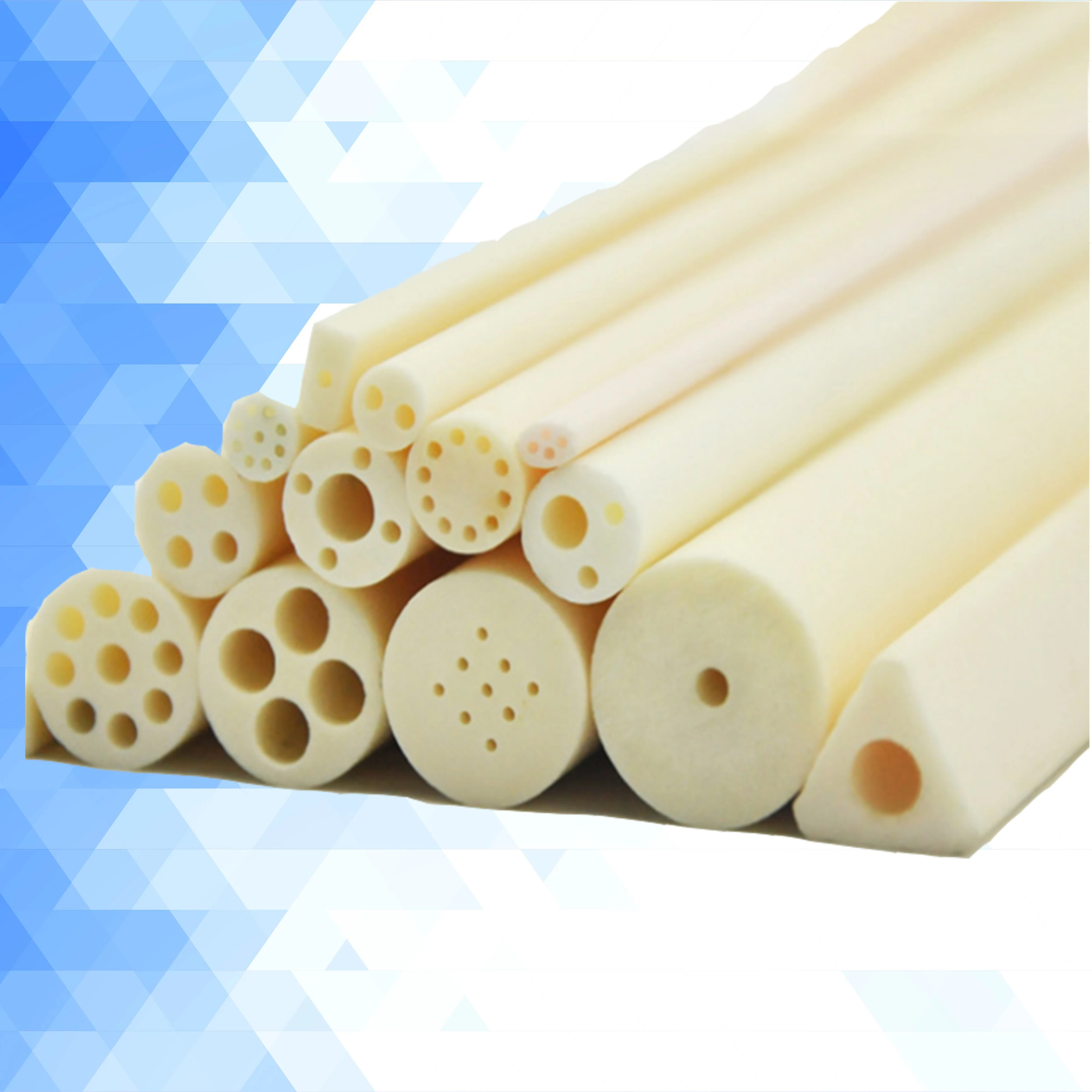 Al2o3 95% 99% 99.7% high alumina ceramic tube alumina thermocouple ceramic protection tube alumina ceramic double core tube