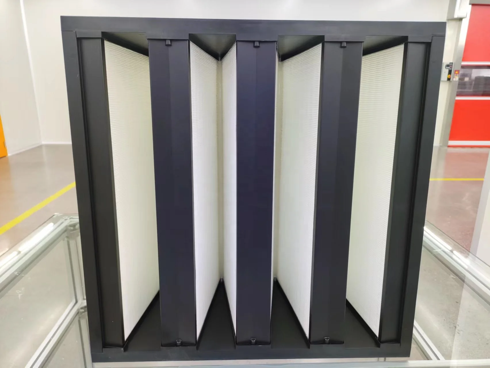 High Efficiency Industrial Air Purifier F8 F9 V Cell HEPA Air Filter New Condition Core Media High Quality Fiberglass Bank