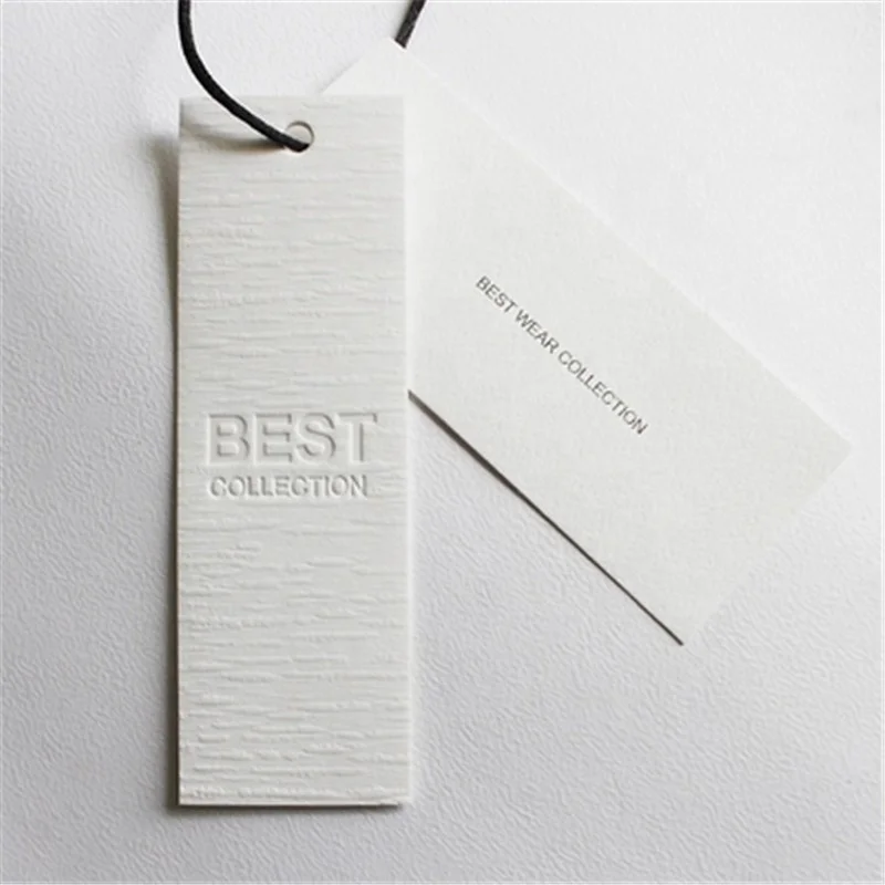 High Quality Custom luxury Cotton Paper Size Tags Product Hand Label Hangtags