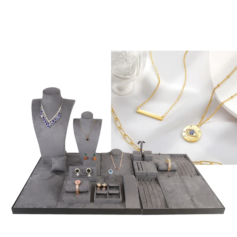 Luxury in stock fashion new earrings necklaces rings bracelets jewelry display stand custom display stand for jewelry