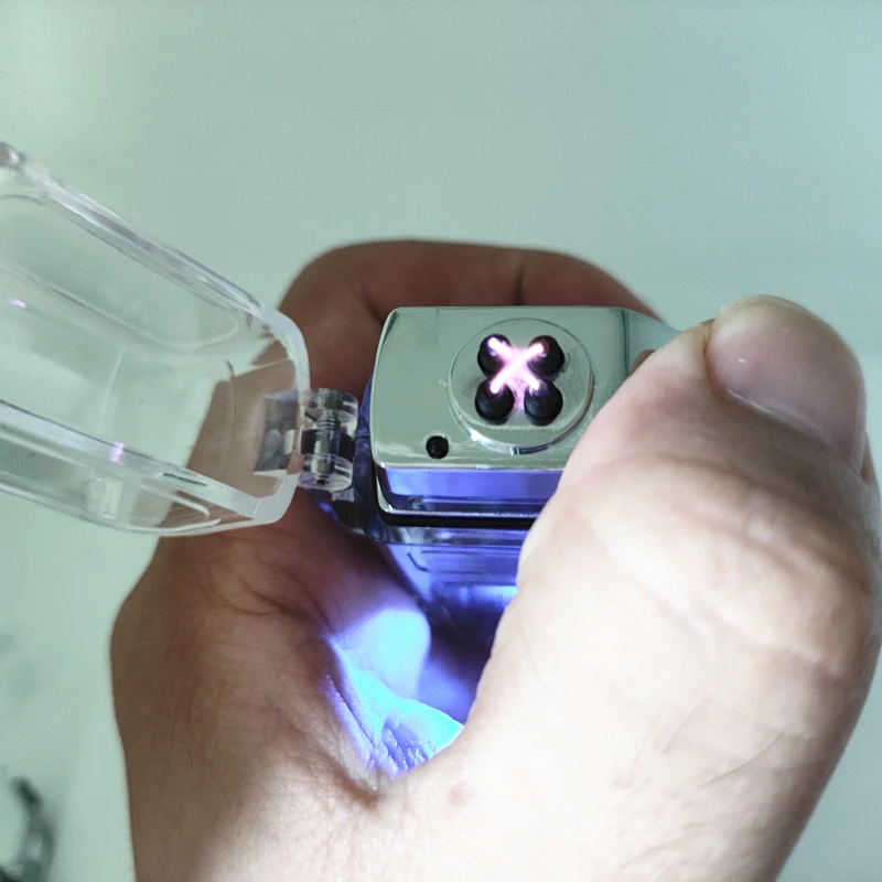 Rechargeable Windproof Waterproof Transparent electric lighter Camping Lighter Plasma Dual Arc Lighter with LED Battery Display