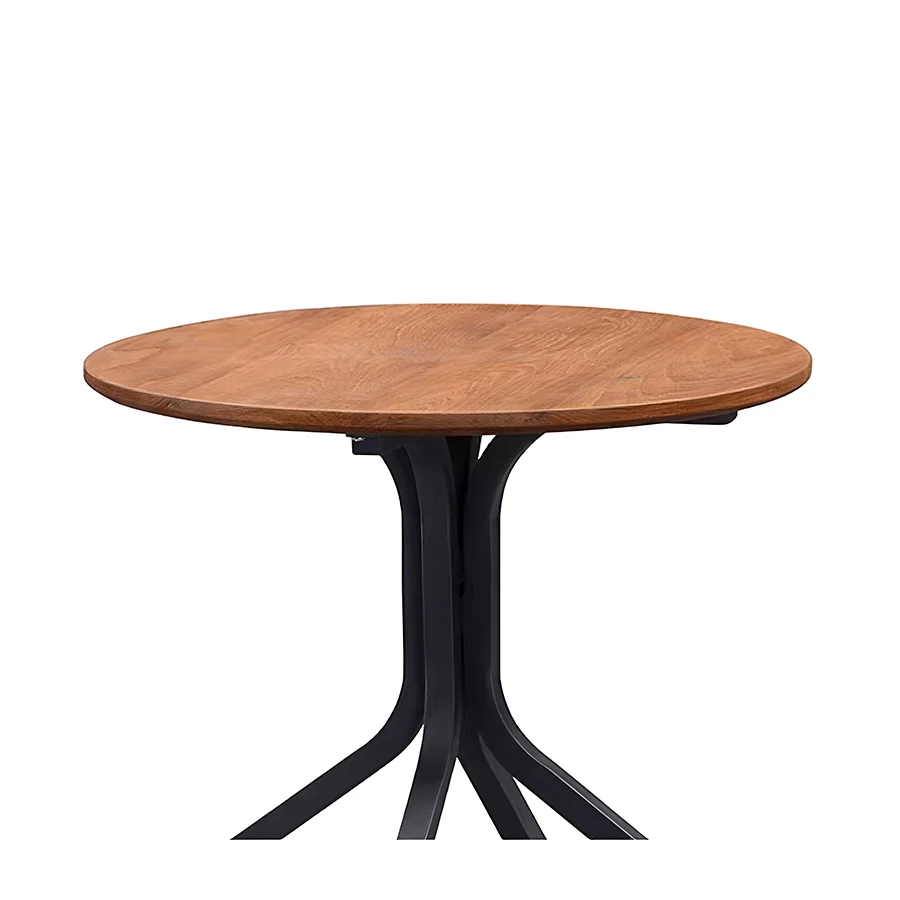 Luxury Minimal Style Outdoor Dining Table Set Wood Metal Mini Bar for Leisure Indoor Outdoor Use