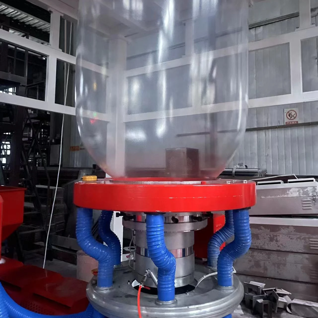 Top High Speed  Stretch HDPE LDPE Film Extruder PE Plastic Film Blowing Machine