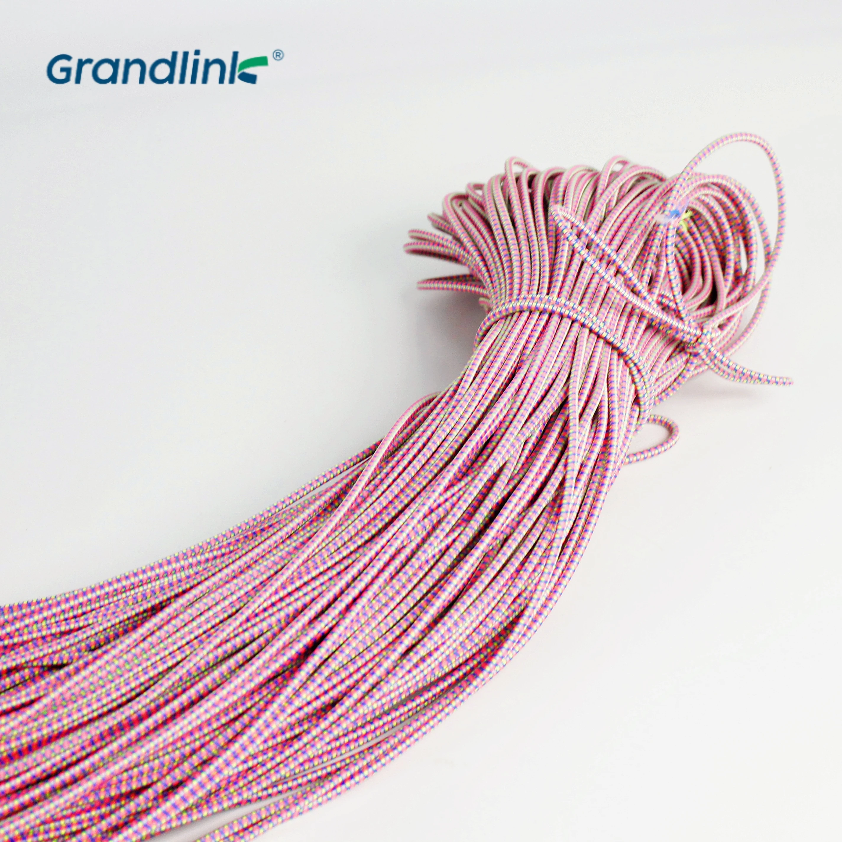 Factory 1mm 2mm 3mm 5mm Colorful Round Latex Elastic Rope 100% Polyester Cord with Custom Length for Home Textile