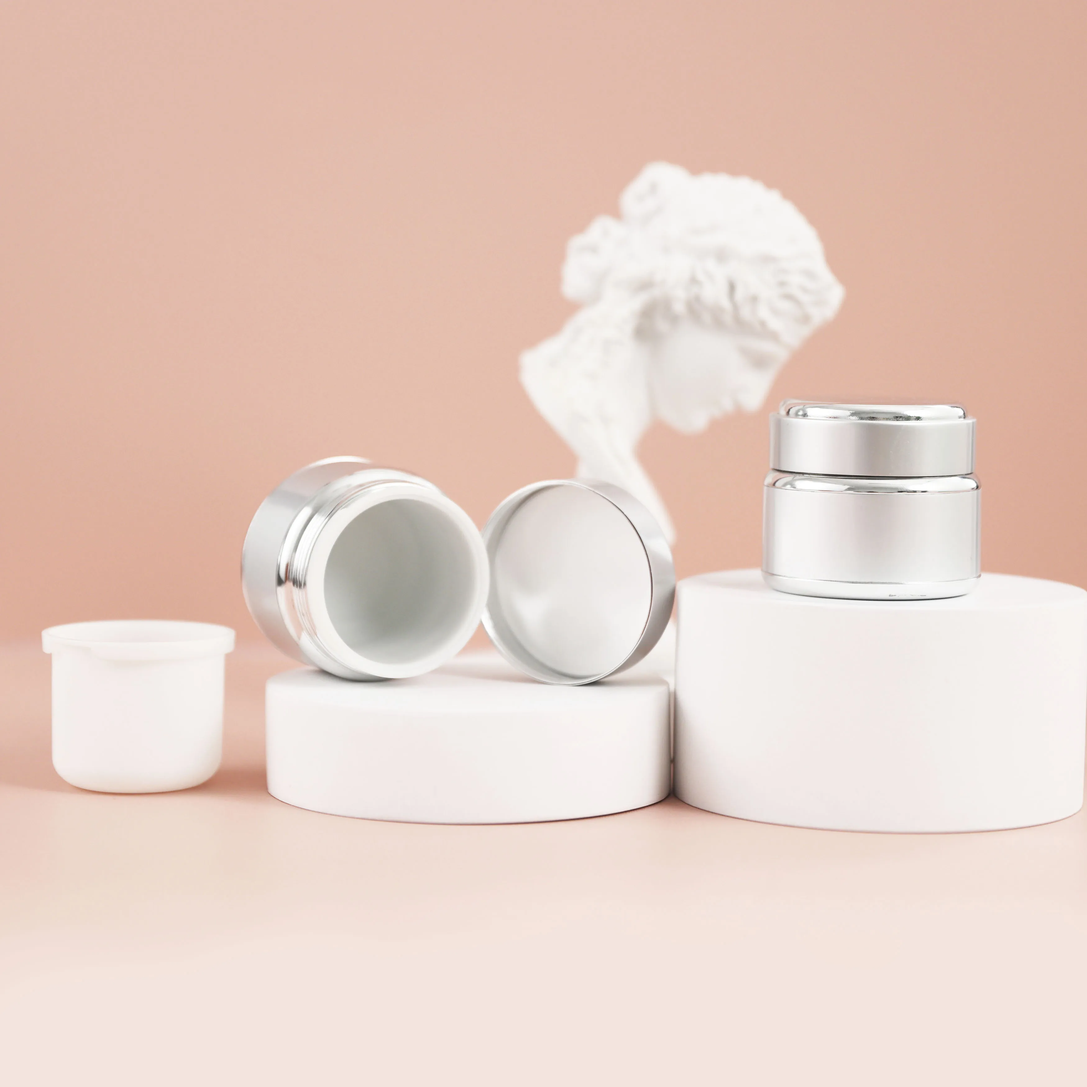 50g Refillable Eco Friendly Cosmetic Jar Container Replaceable Cream Jar Sustainable Cosmetic Packaging For Skin Care