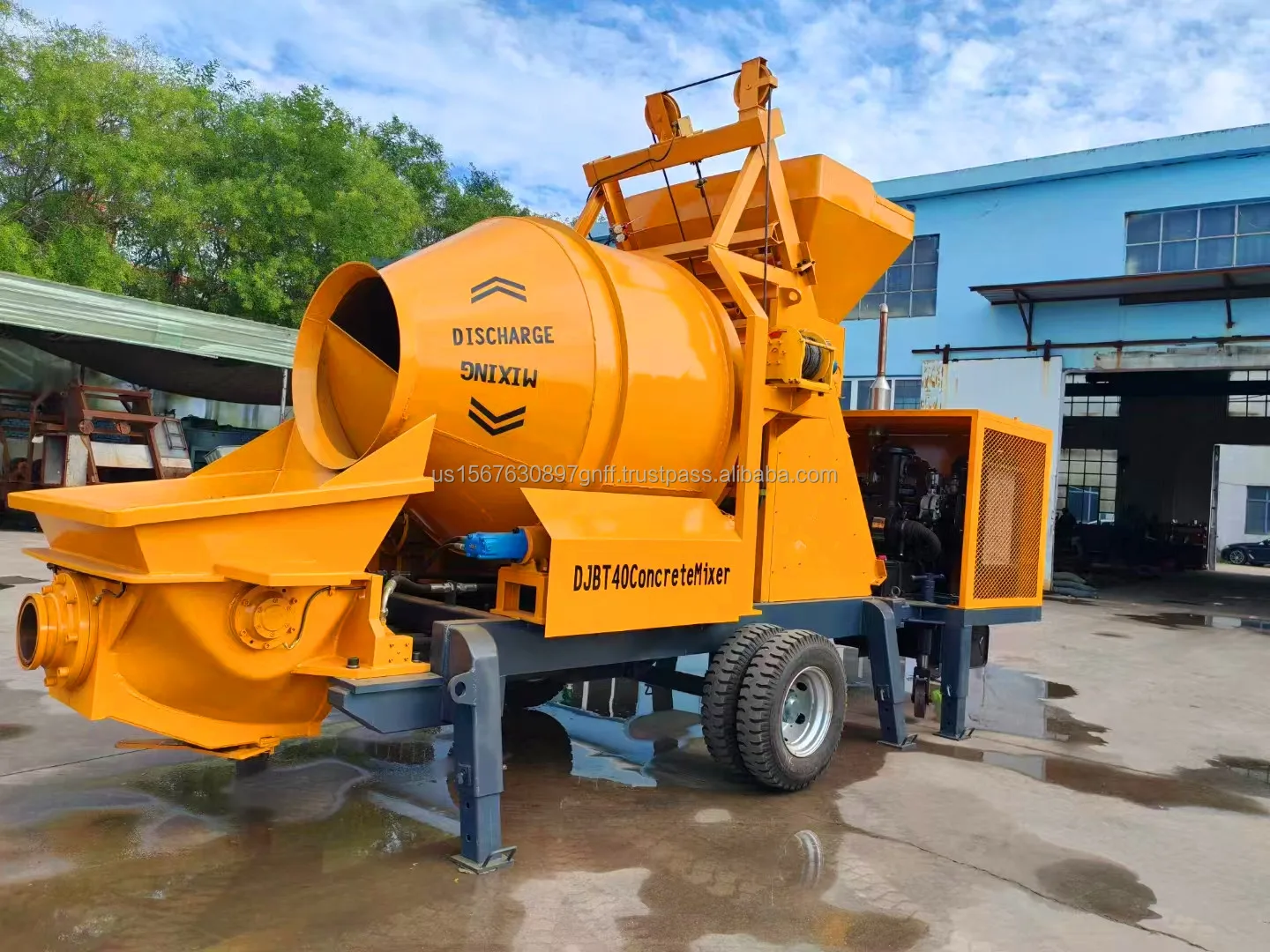 Small Portable JBTS40 Electric Concrete Pump and Concrete Mixer Distribute Pipe S Valve Type Concrete Mixer and Concrete Pumps
