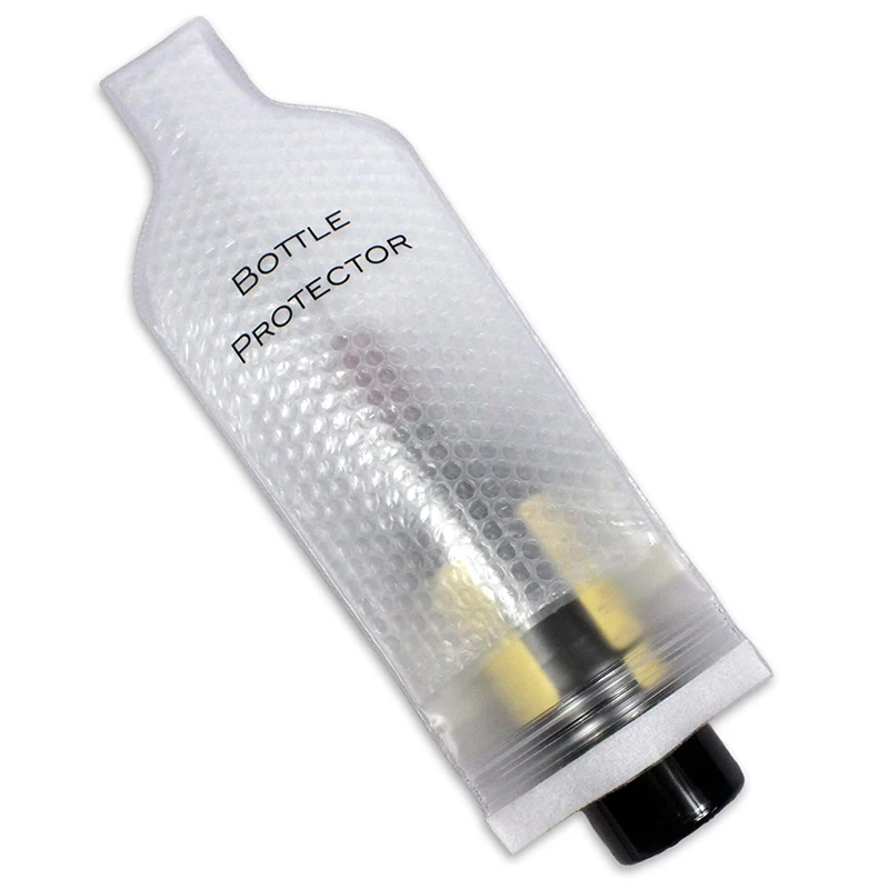 Wholesale Plastic Wine Skin Bubble Bag Bottle Reusable Travel Wine Beer Champagne Sleeve Protector Bags For Picnic