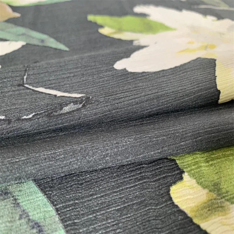 Best price Recycle Repreve Breathable Softskin Anti-static Print 100% Polyester Print Upholstery Fabric for woman dress