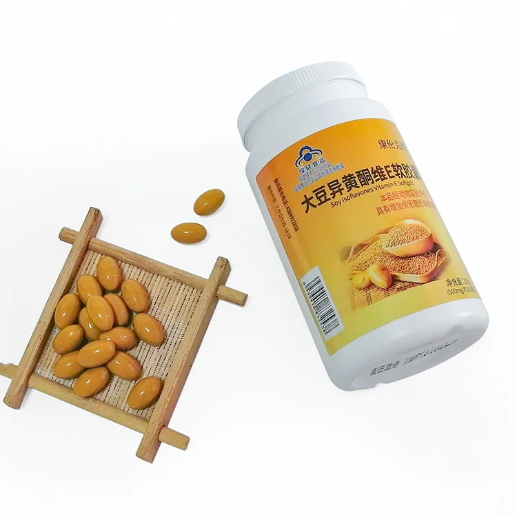 Custom branded soy isoflavones and Vitamin E softgel capsules - high quality powder formula - Leading Option!