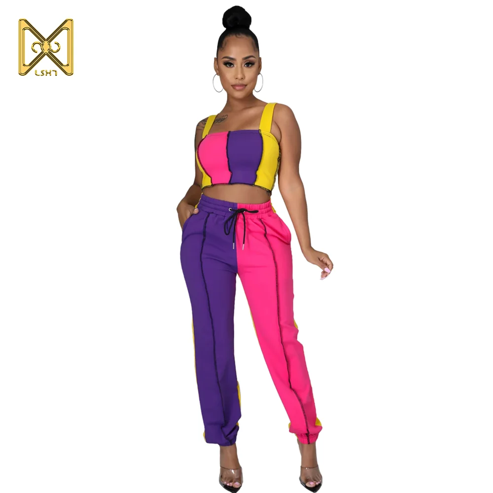 2021 two piece set women clothing plus size designer clothes shirt and pant fashion casual wear suit Spliced two piece set