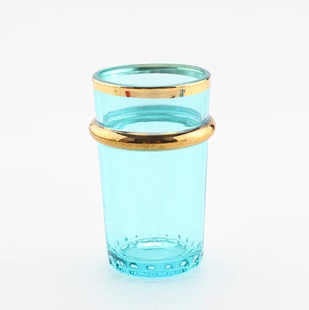 New Design private molding 6Oz Juice GlassTea cup Set Plating Water Tumbler With Color Moroccan Tea Cup