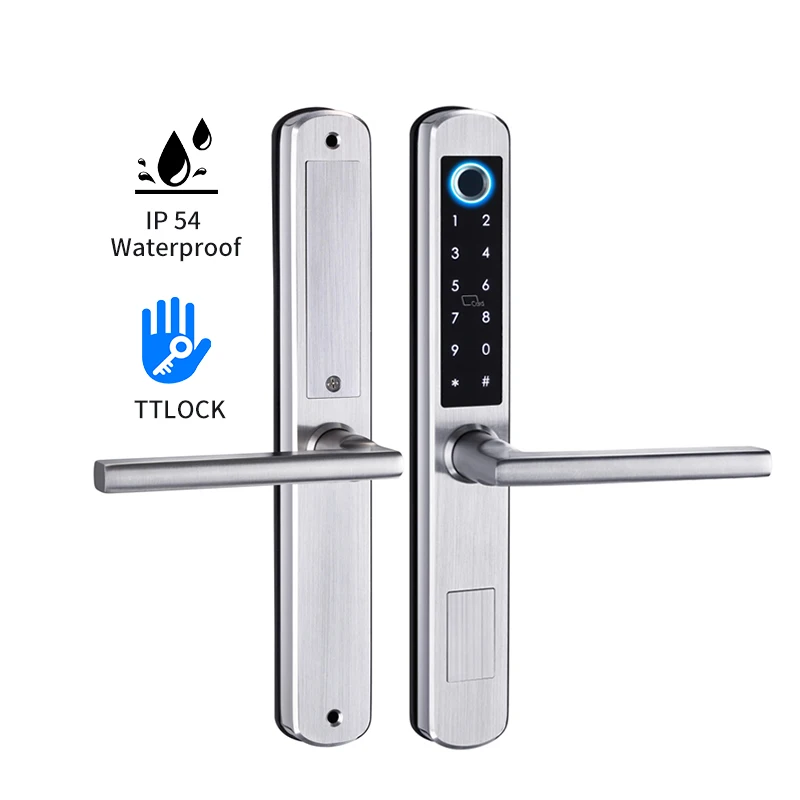 Водонепроницаемый IP55 замок из нержавеющей стали 304 TTLock App, отпечаток пальца, пароль, БЕСКЛЮЧЕВОЙ вход, умный раздвижной алюминиевый дверной замок