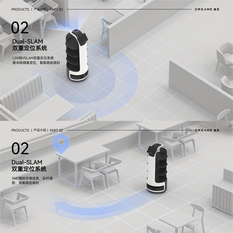 Artificial Intelligence Service Robot Reception Hotel Information Inquiry Elderly Care Home Use Service Robot