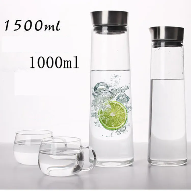 Wholesale Sport Portable Handle Glass Water pot with long for fruit drinkware