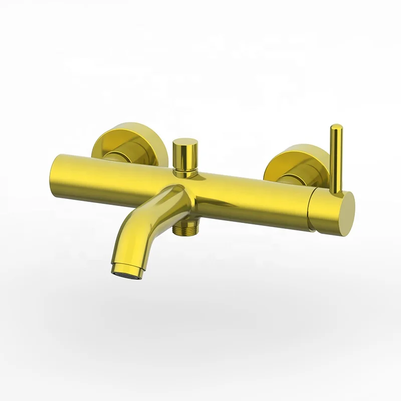 Shower Faucet Bathroom Solution Brass Single Handle Bath Tap Bathtub Single Lever Bath&Shower Mixer With Diverter