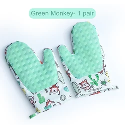 WORTHBUY Kitchen Cooking Camping Bake Gloves Microwave Oven Heat Resistant Gloves Baking BBQ Mitts Gloves