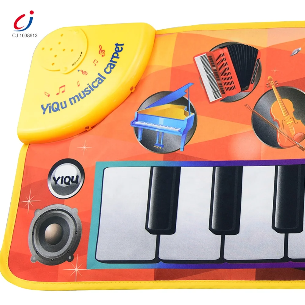 Chengji electric piano baby floor mat kids musical instrument dancing playmat foldable keyboard piano carpet toys