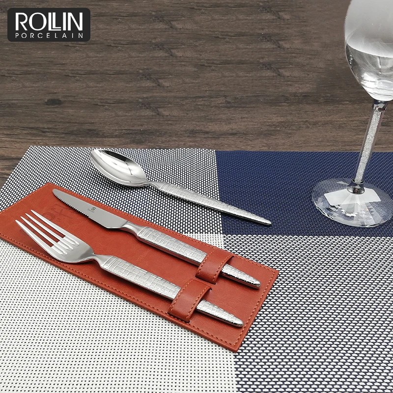 Baroque Cutlery Luxury Flatware Sets For Gift Stainless Cutlery Tableware Wedding Set