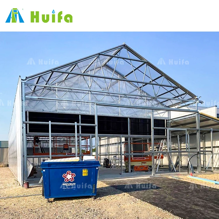 High Poly Tunnel Agriculture Thailand Medical Growing Greenhouse Systems Light Deprivation Greenhouse