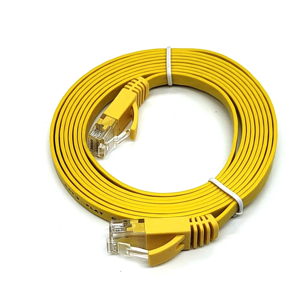 1m 2m 5m Custom Any Length Utp Ftp Cat 6 Flat Patch Cord Ethernet Cat6  Cable For Communication