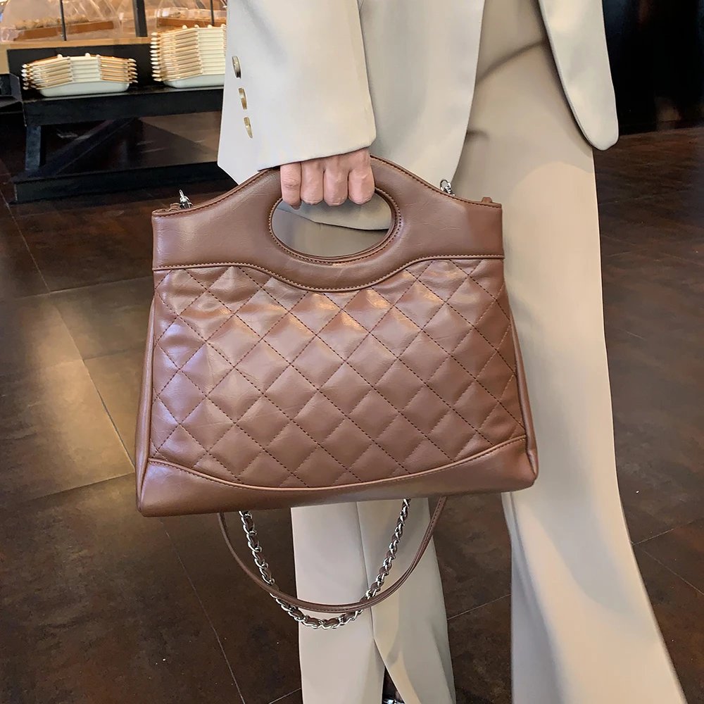 Shoulder Bag New Fashionable Fashion Handbags Women Bags Temperament Designer Pu Leather Ladies Luxury Ladys Bag Letter 4 Colors