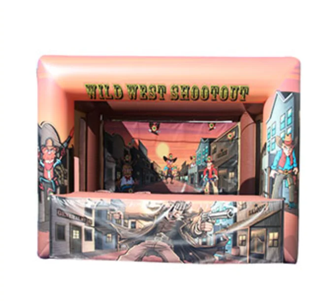 Indoor N outdoor Inflatable Wild West Shooter inflatable shootout game for kids and adults