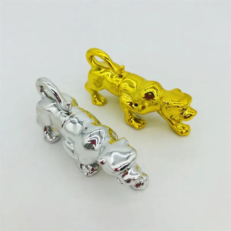 Golden Silver Animal Leopard Shape Pill Capsule Toy Container Packaging For Rhino 7 Pills empty capsule shell